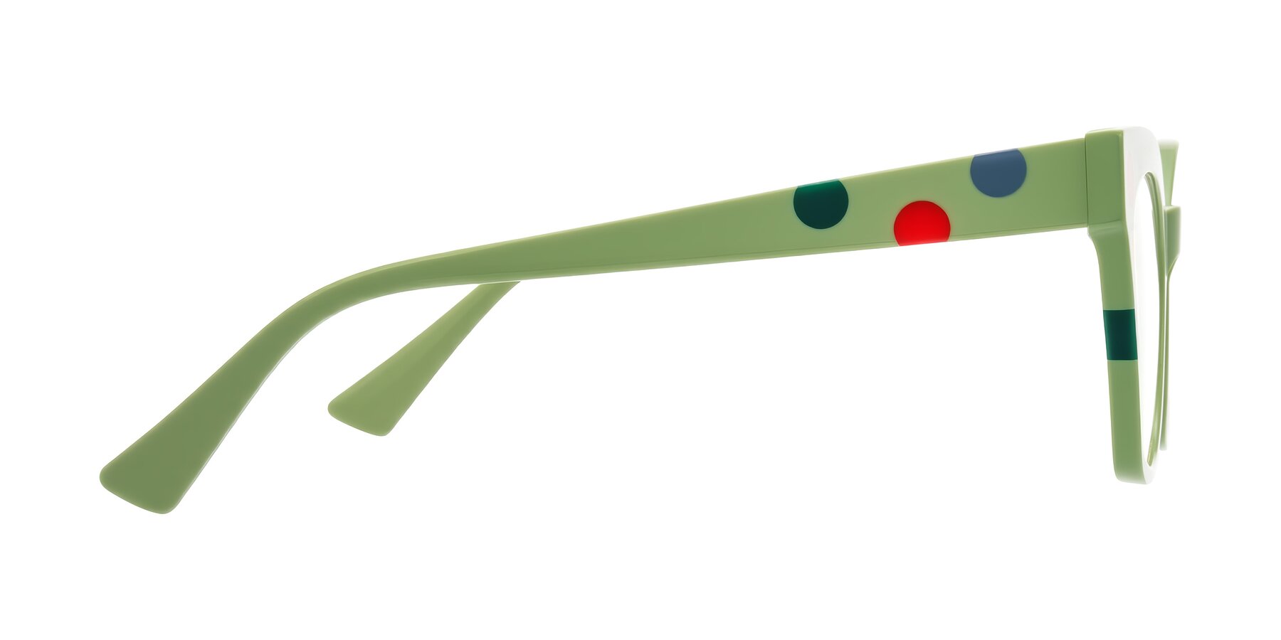Side of Falcon in Ladybug Red with Clear Eyeglass Lenses