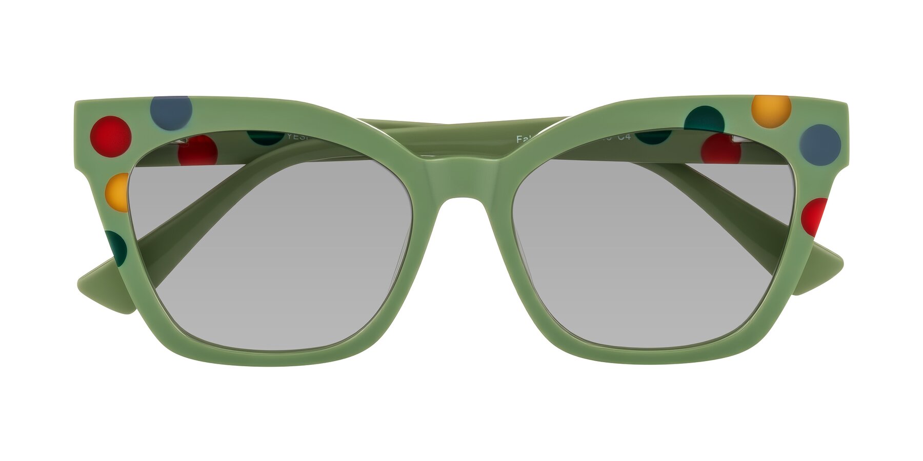 Folded Front of Falcon in Ladybug Red with Light Gray Tinted Lenses