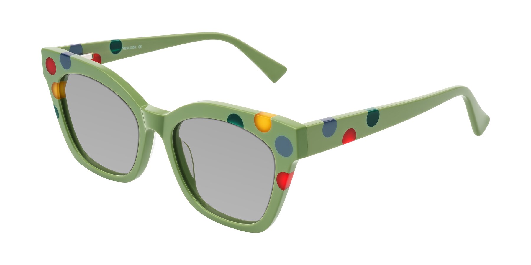 Angle of Falcon in Ladybug Red with Light Gray Tinted Lenses