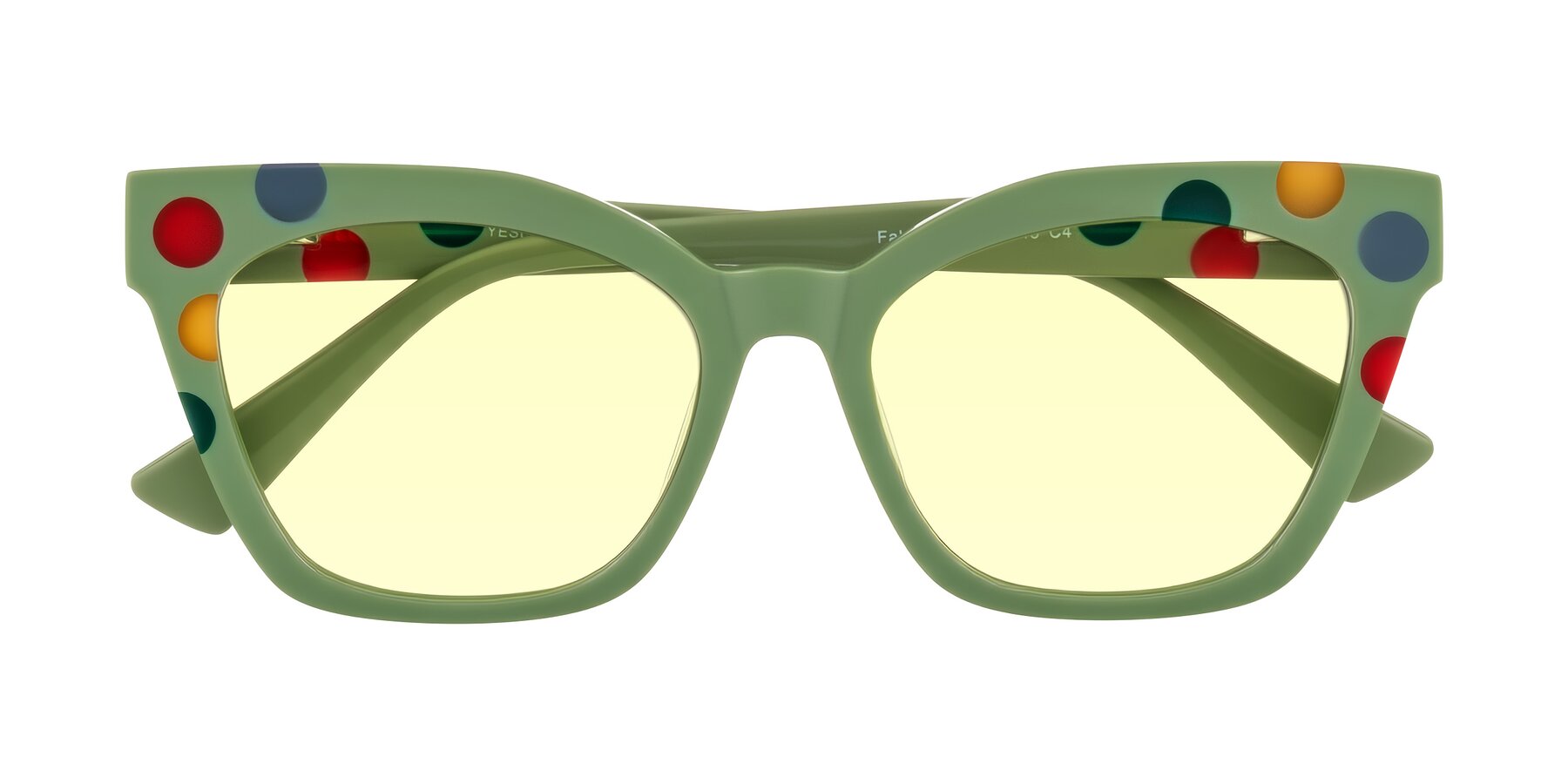 Folded Front of Falcon in Ladybug Red with Light Yellow Tinted Lenses