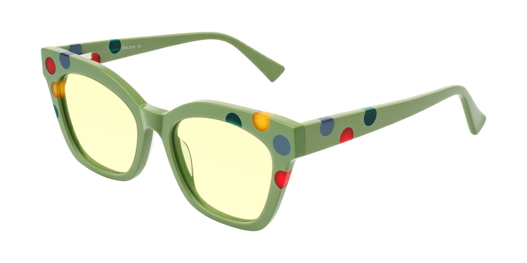 Angle of Falcon in Ladybug Red with Light Yellow Tinted Lenses
