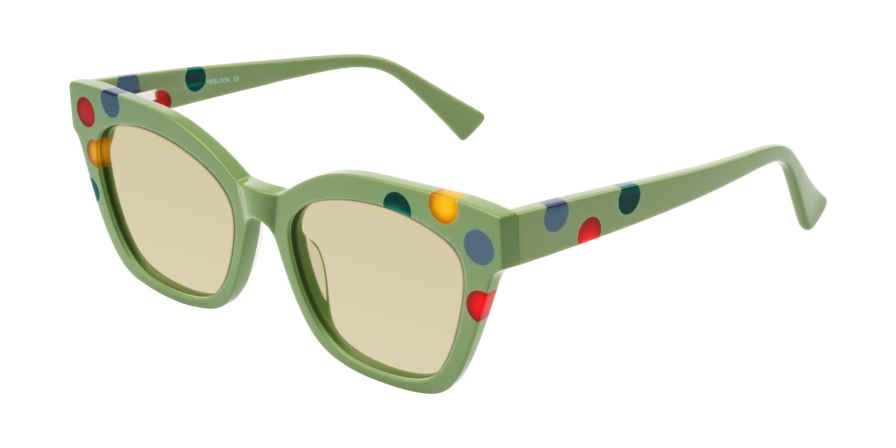 Angle of Falcon in Ladybug Red with Light Champagne Tinted Lenses