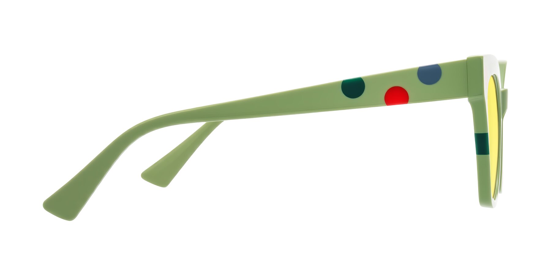 Side of Falcon in Ladybug Red with Medium Yellow Tinted Lenses
