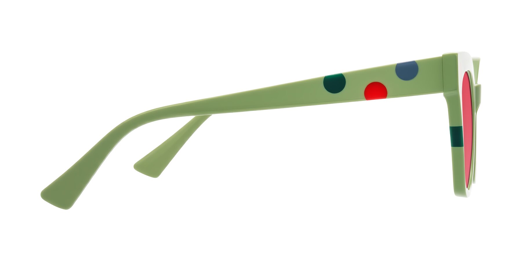 Side of Falcon in Ladybug Red with Red Tinted Lenses