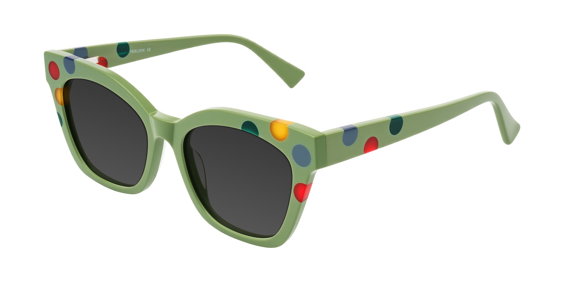 Angle of Falcon in Ladybug Red with Gray Tinted Lenses