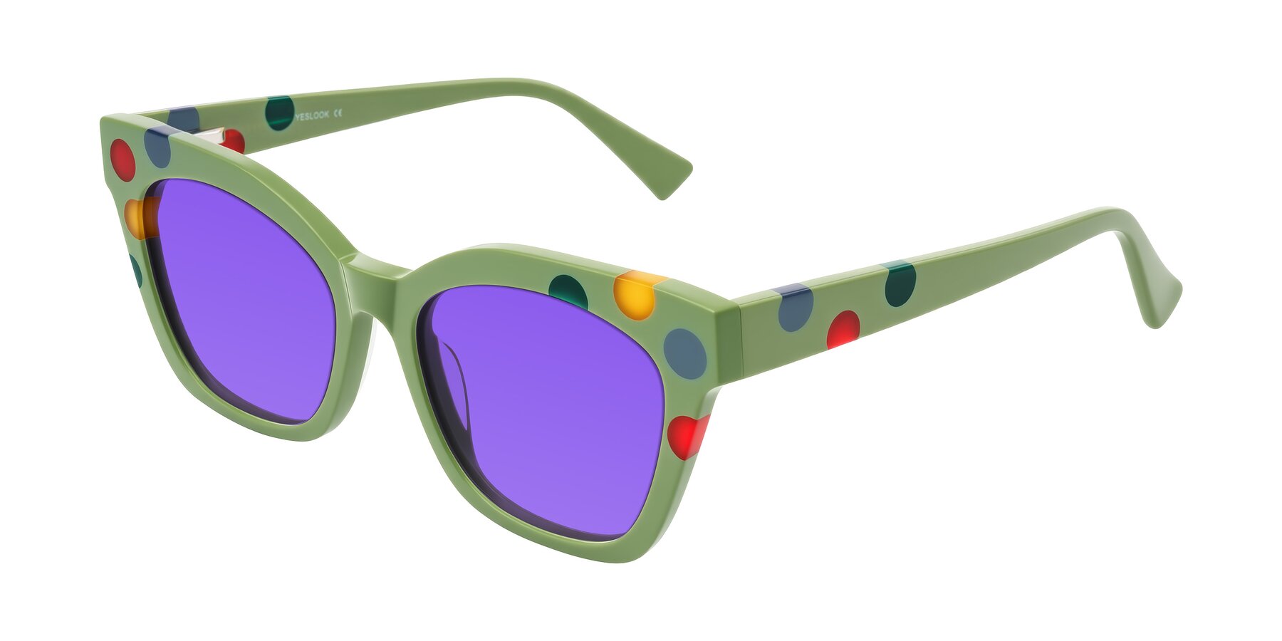 Angle of Falcon in Ladybug Red with Purple Tinted Lenses