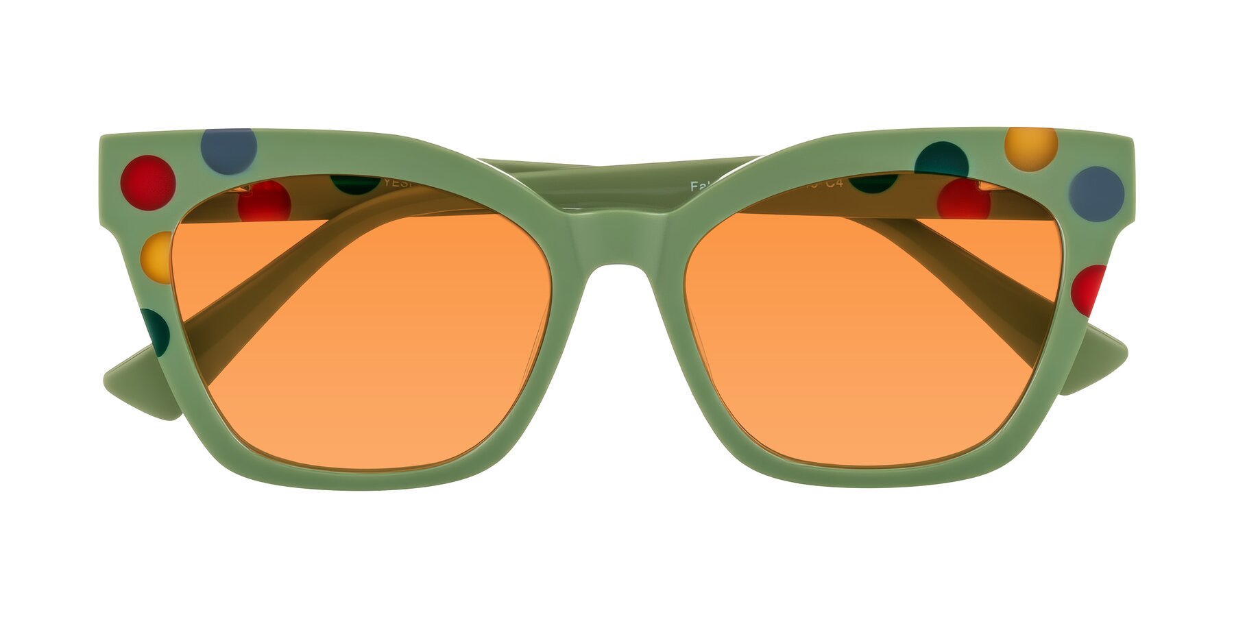 Folded Front of Falcon in Ladybug Red with Orange Tinted Lenses