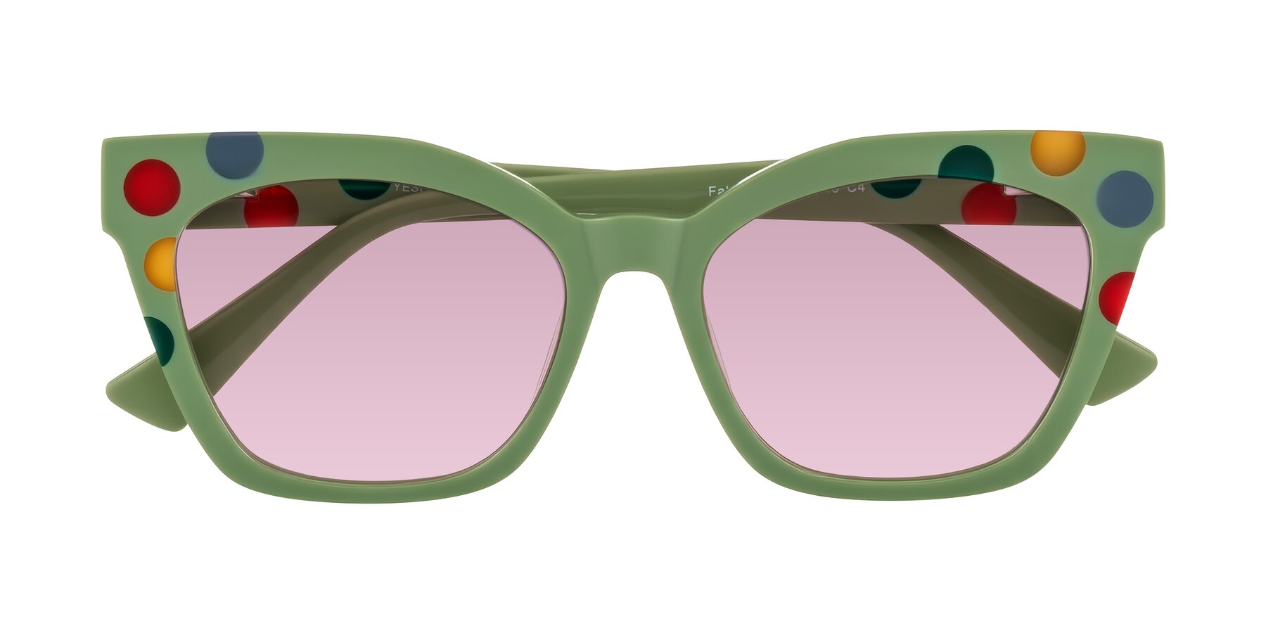 Folded Front of Falcon in Ladybug Red with Light Wine Tinted Lenses