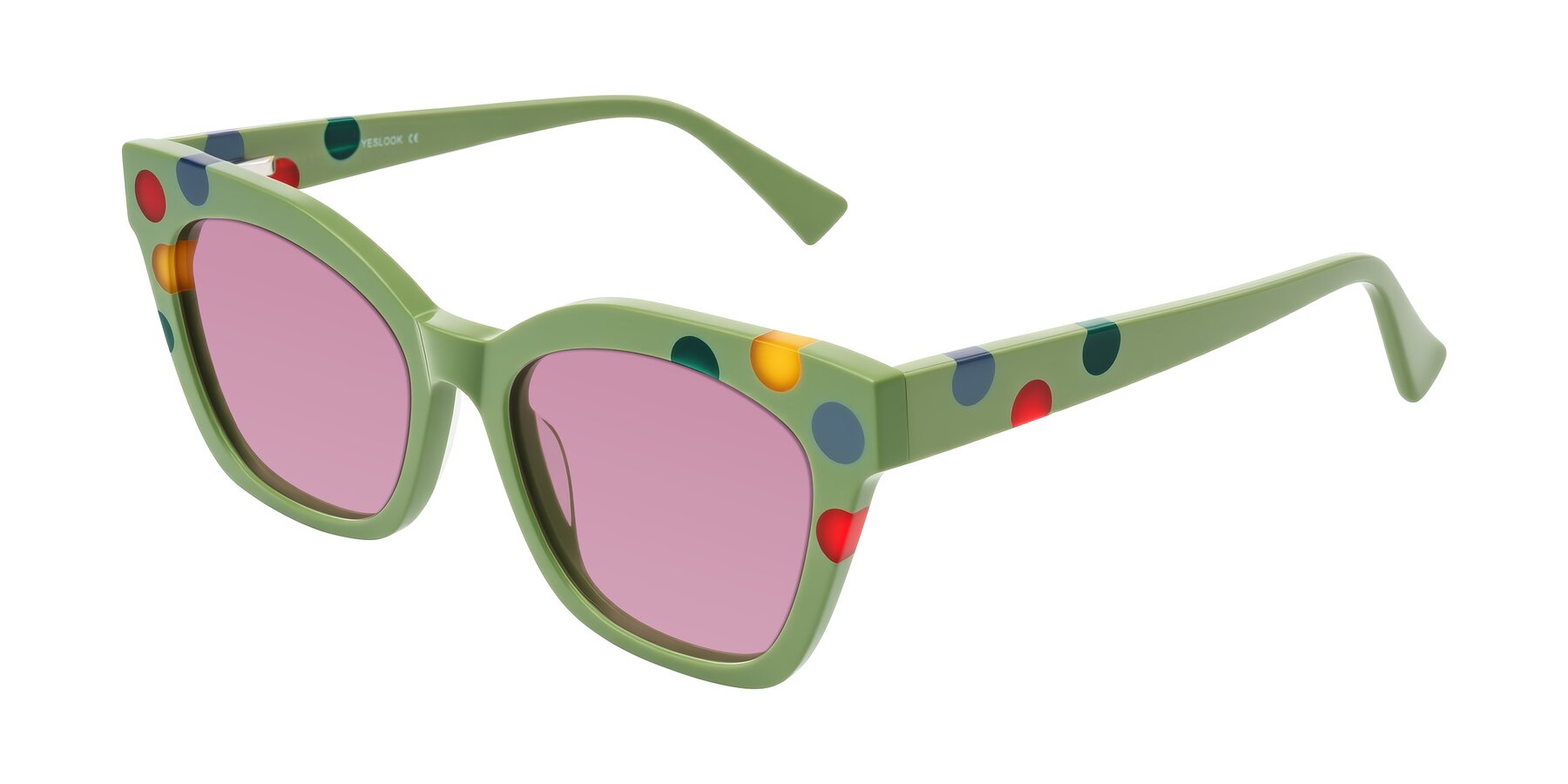 Angle of Falcon in Ladybug Red with Medium Wine Tinted Lenses