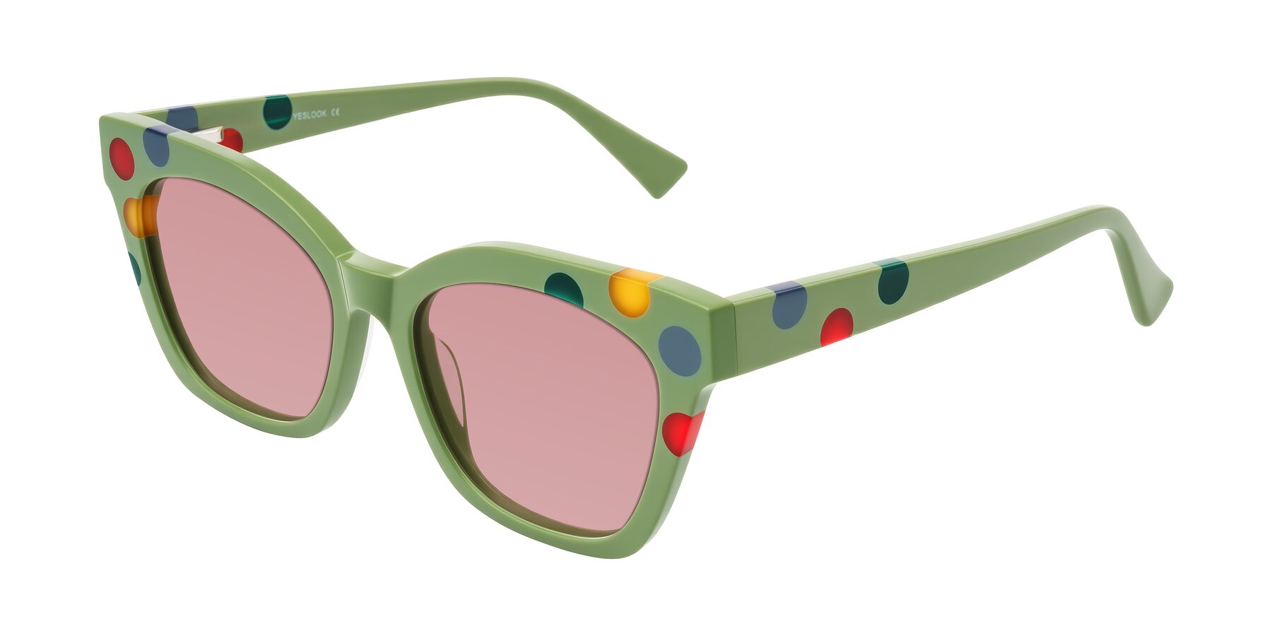 Angle of Falcon in Ladybug Red with Medium Garnet Tinted Lenses