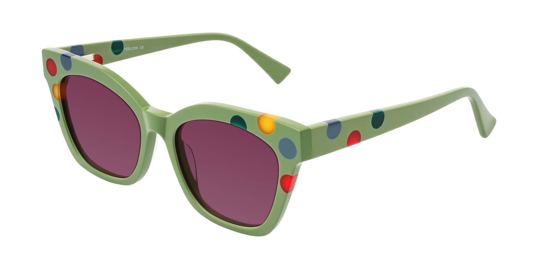 Angle of Falcon in Ladybug Red with Wine Tinted Lenses
