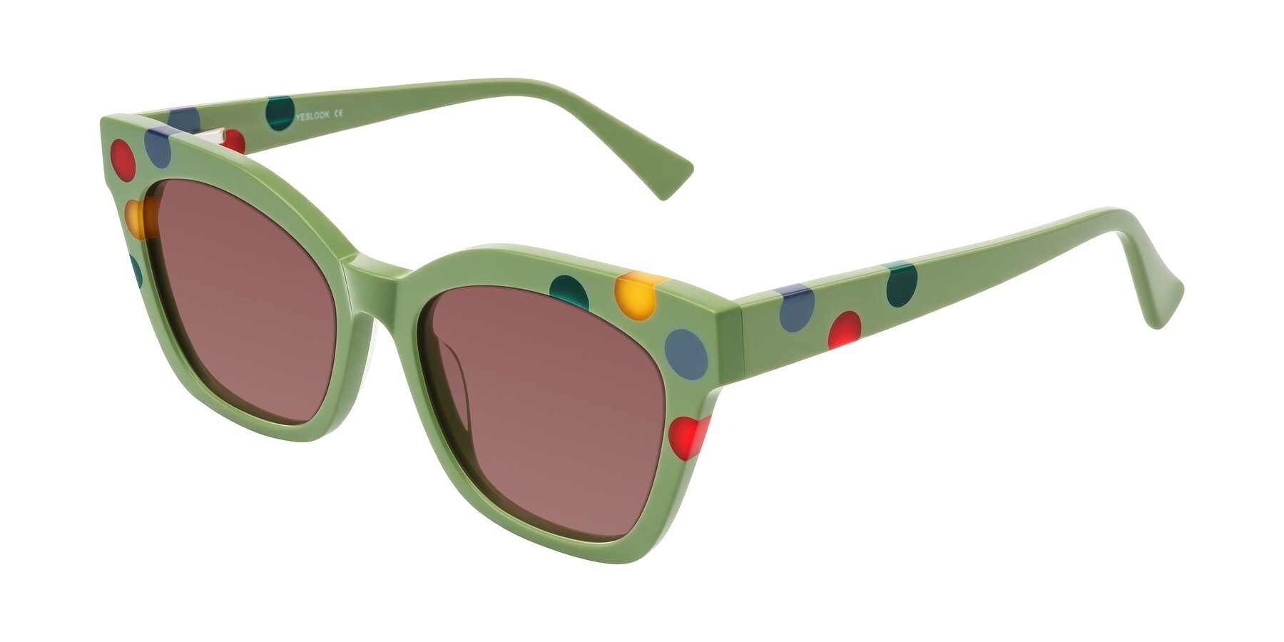 Angle of Falcon in Ladybug Red with Garnet Tinted Lenses