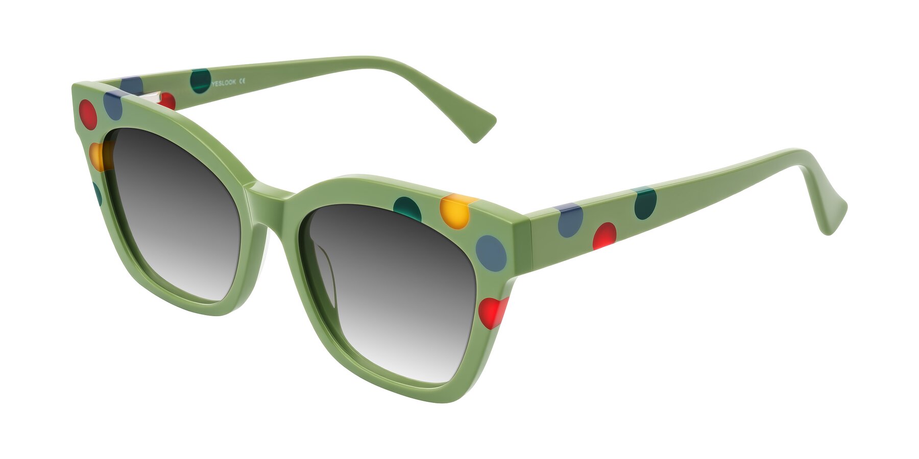 Angle of Falcon in Ladybug Red with Gray Gradient Lenses