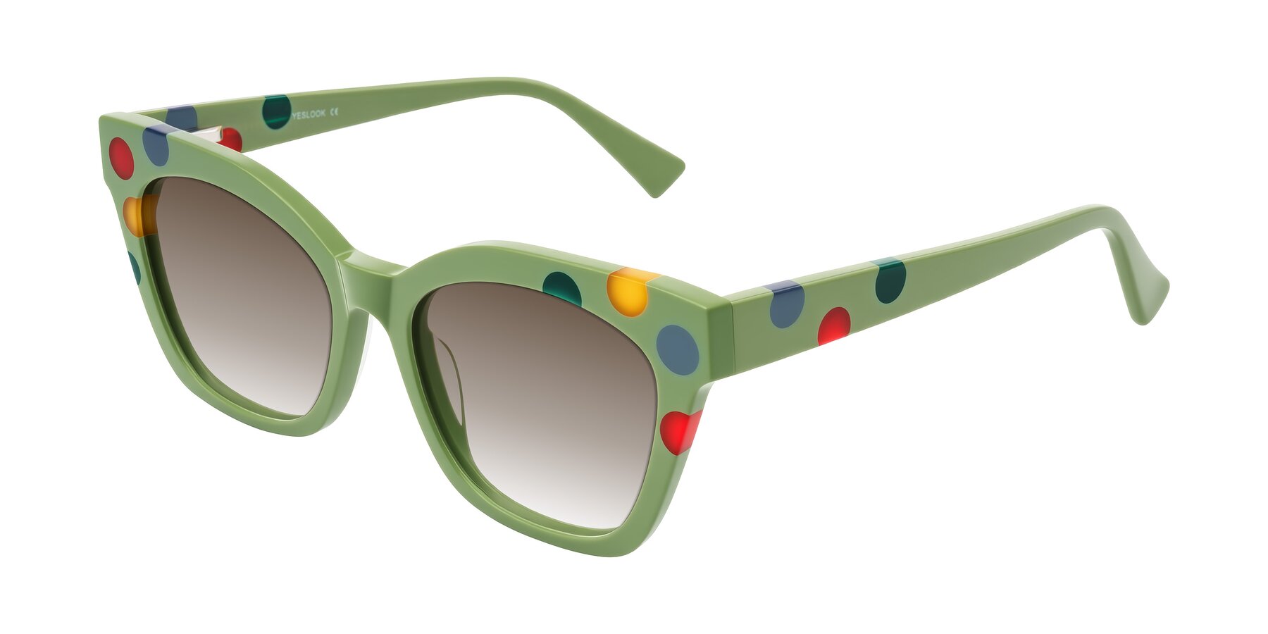 Angle of Falcon in Ladybug Red with Brown Gradient Lenses