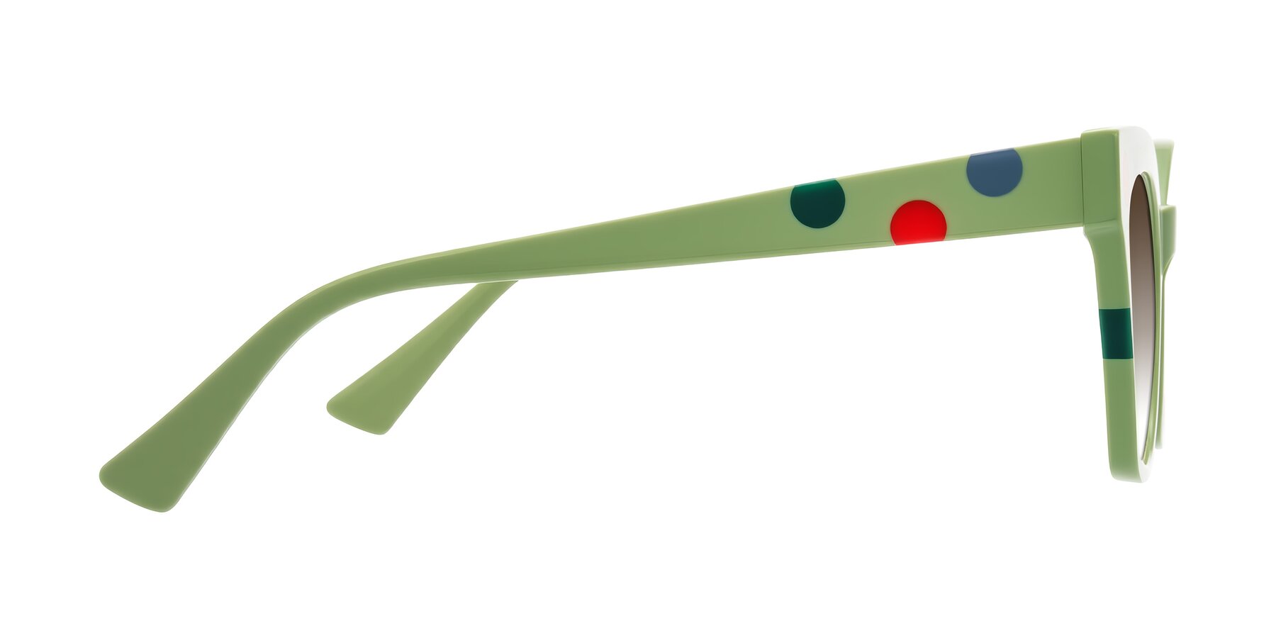 Side of Falcon in Ladybug Red with Brown Gradient Lenses