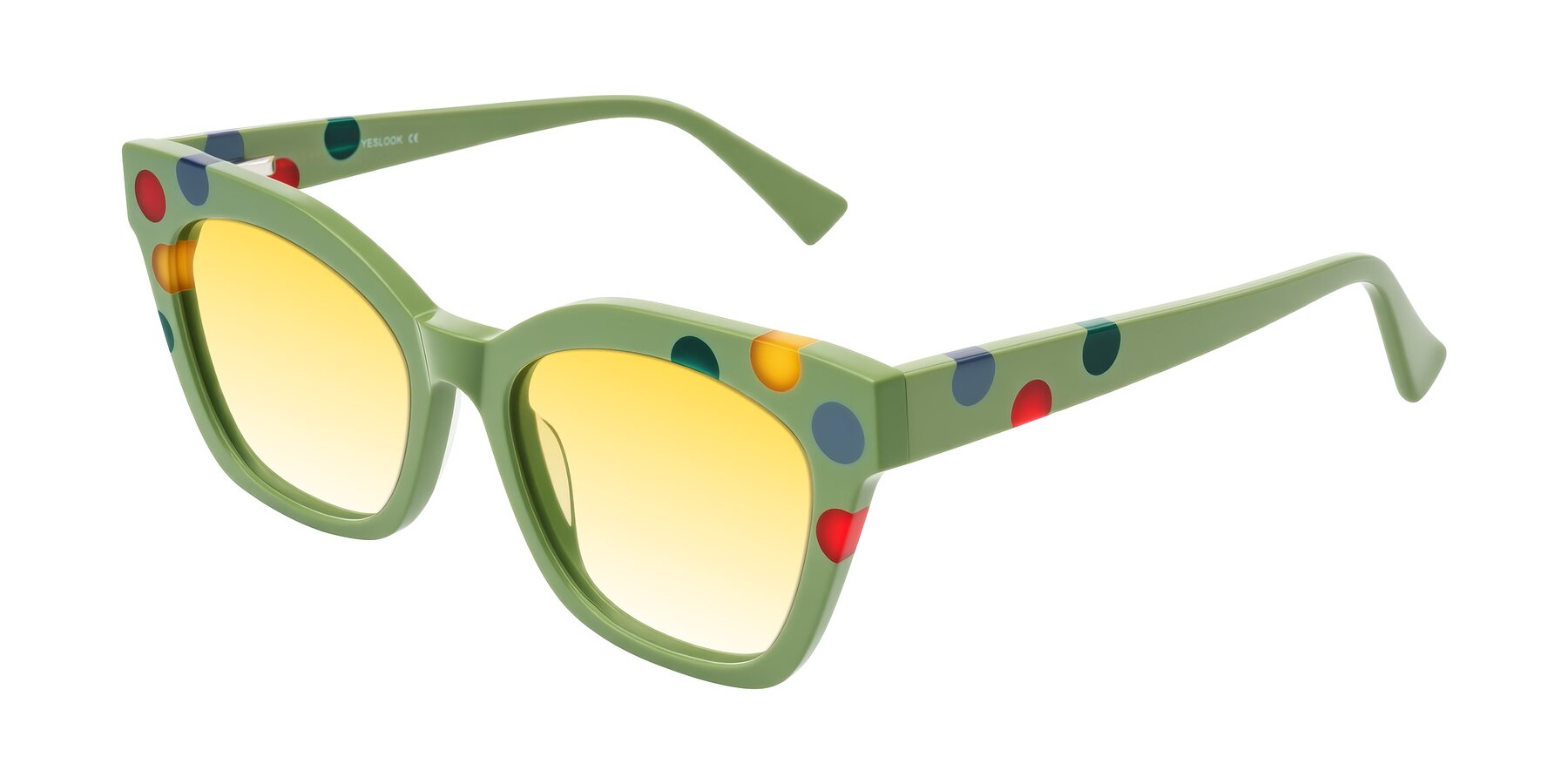 Angle of Falcon in Ladybug Red with Yellow Gradient Lenses