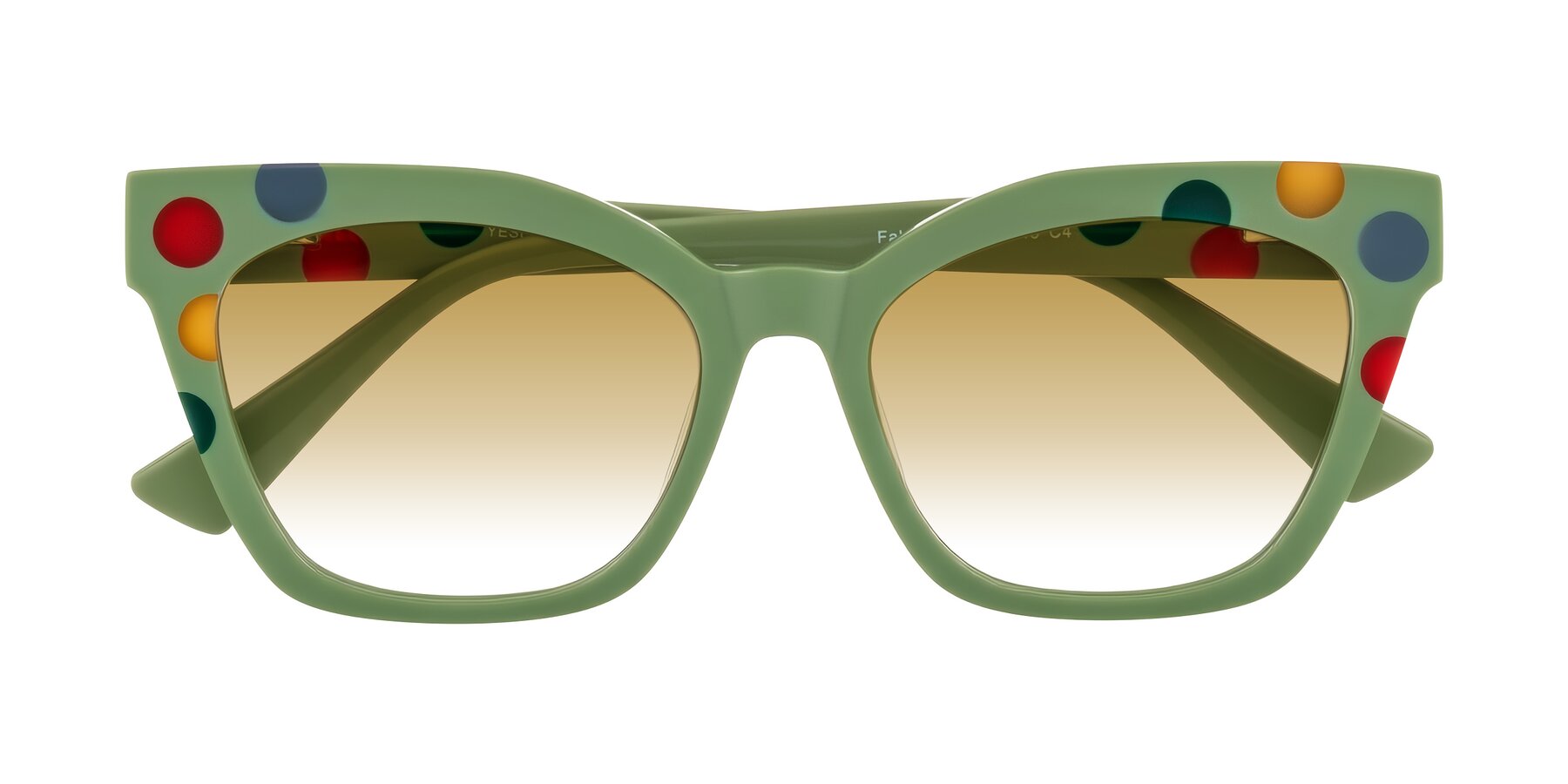 Folded Front of Falcon in Ladybug Red with Champagne Gradient Lenses