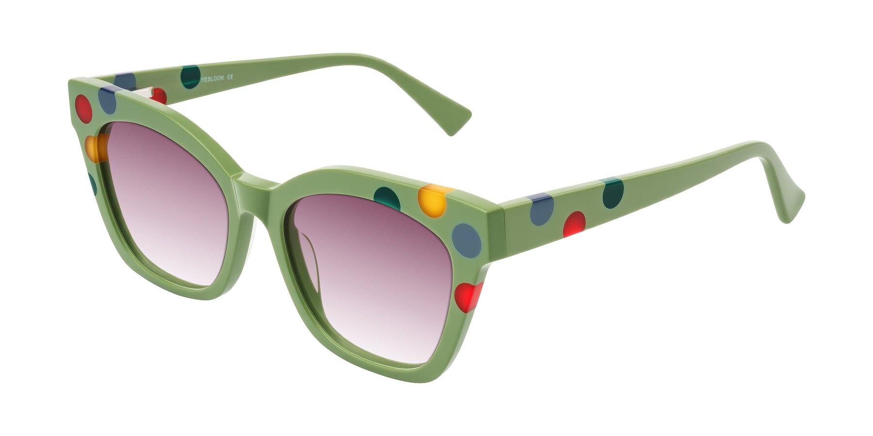 Angle of Falcon in Ladybug Red with Wine Gradient Lenses
