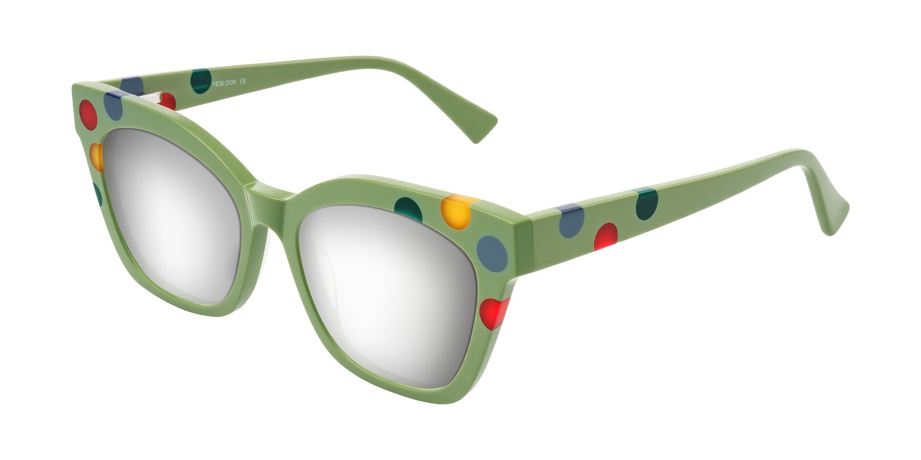 Angle of Falcon in Ladybug Red with Silver Mirrored Lenses