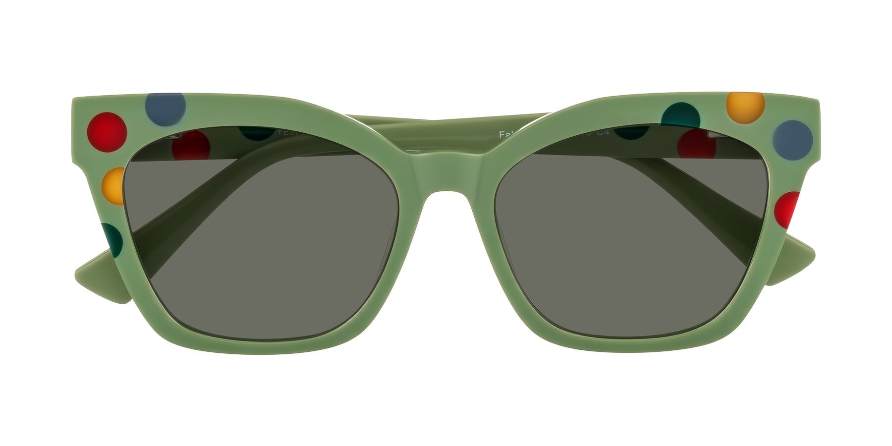 Folded Front of Falcon in Ladybug Red with Gray Polarized Lenses