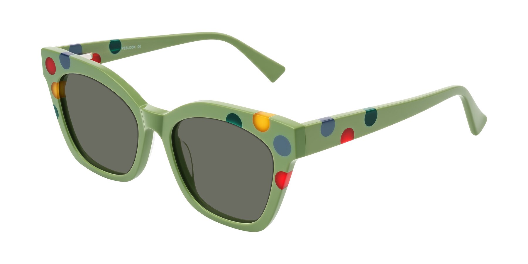 Angle of Falcon in Ladybug Red with Gray Polarized Lenses