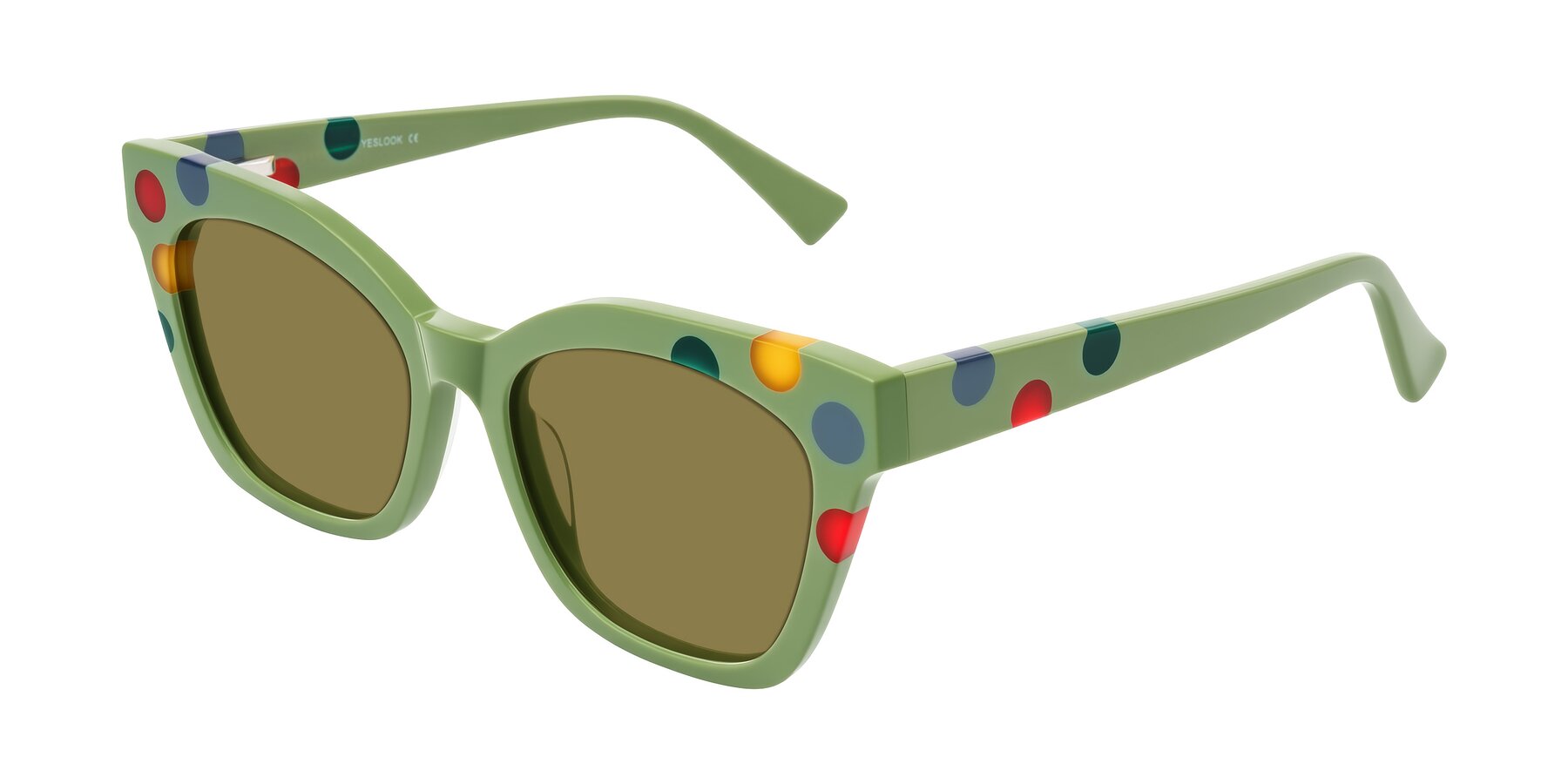 Angle of Falcon in Ladybug Red with Brown Polarized Lenses