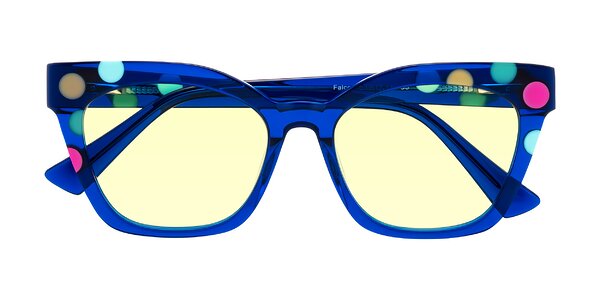 Front of Falcon in Blue Confetti