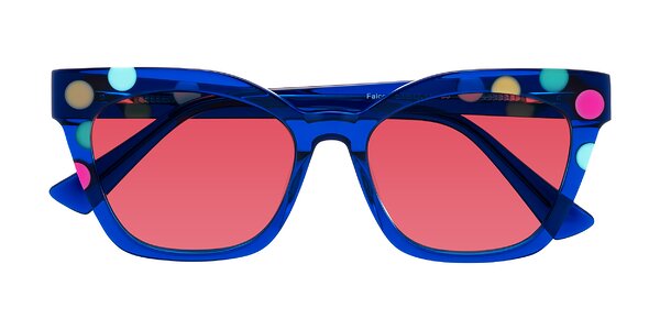 Front of Falcon in Blue Confetti