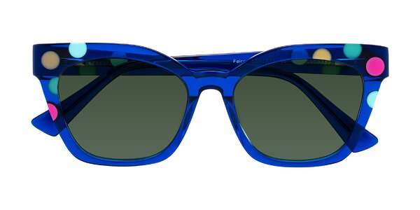 Front of Falcon in Blue Confetti