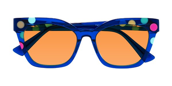 Front of Falcon in Blue Confetti
