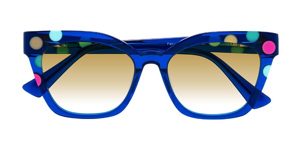Front of Falcon in Blue Confetti