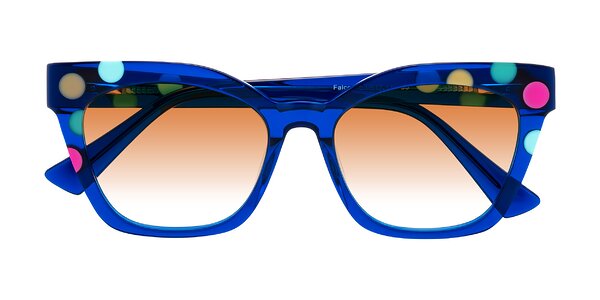 Front of Falcon in Blue Confetti