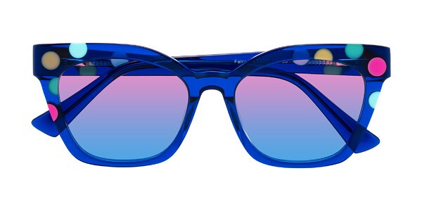 Front of Falcon in Blue Confetti
