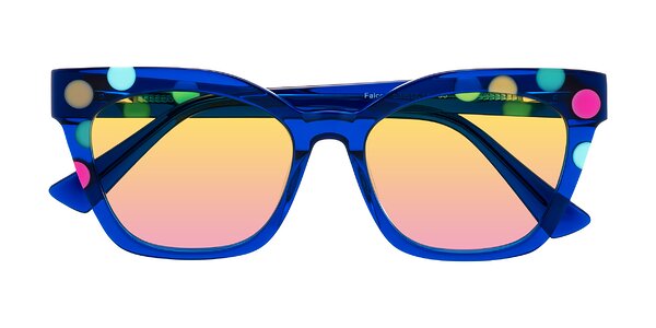 Front of Falcon in Blue Confetti