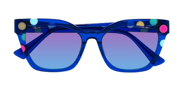 Front of Falcon in Blue Confetti