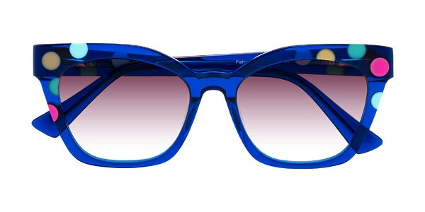 Front of Falcon in Blue Confetti