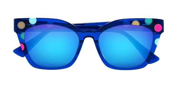 Front of Falcon in Blue Confetti