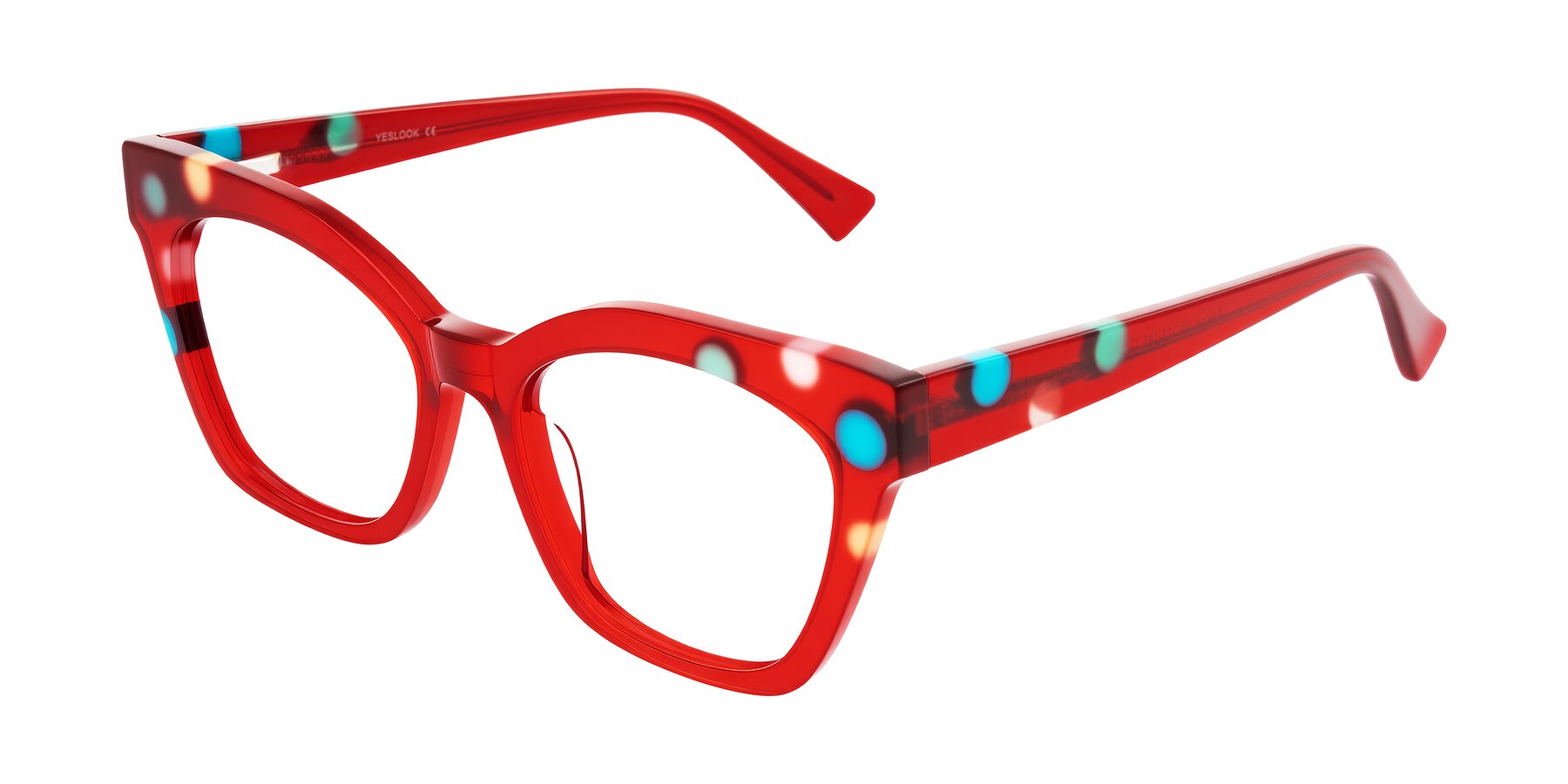 Angle of Falcon in Sage Dots with Clear Eyeglass Lenses