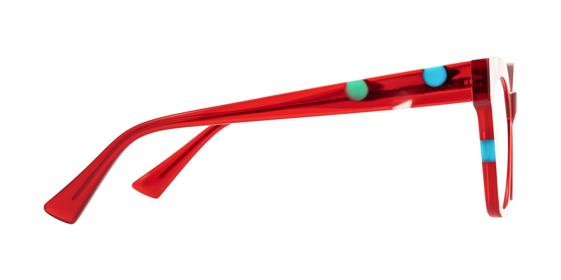 Side of Falcon in Sage Dots with Clear Eyeglass Lenses