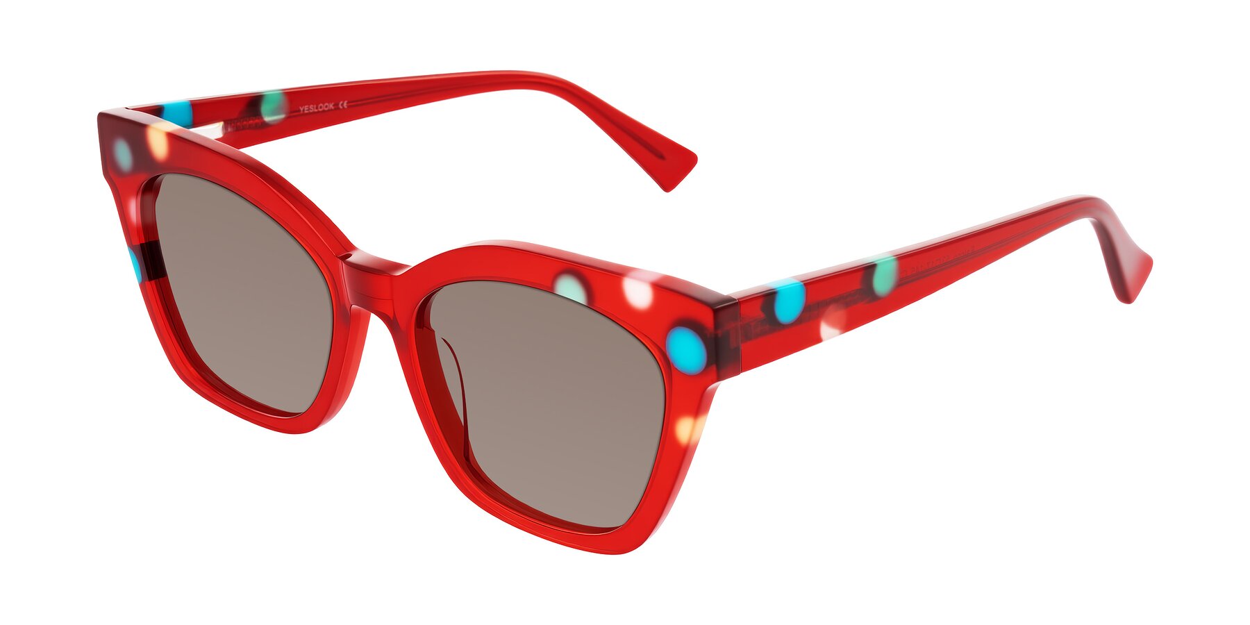 Angle of Falcon in Sage Dots with Medium Brown Tinted Lenses
