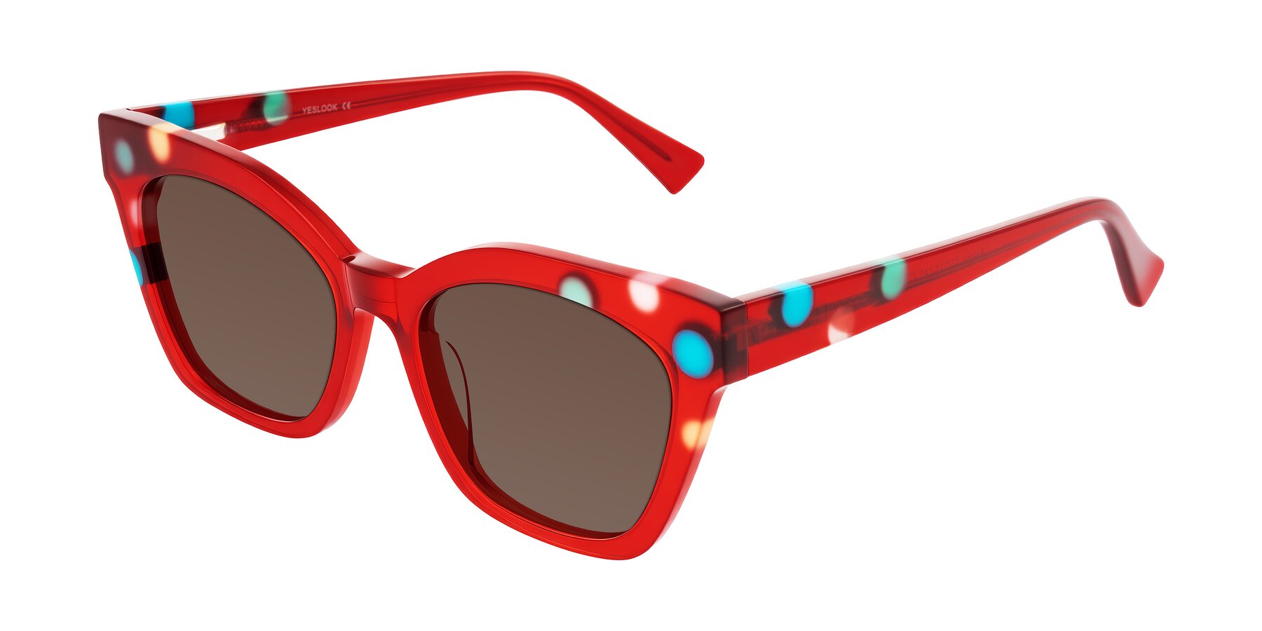 Angle of Falcon in Sage Dots with Brown Tinted Lenses