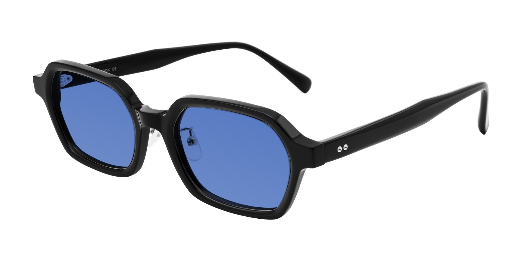 Angle of Hicles in Black with Blue Tinted Lenses