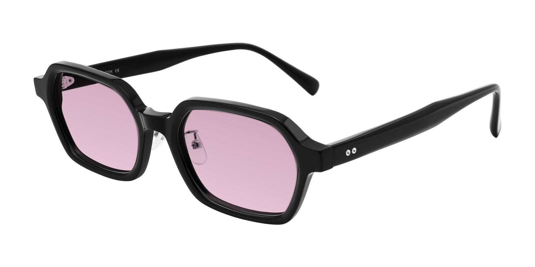 Angle of Hicles in Black with Light Wine Tinted Lenses