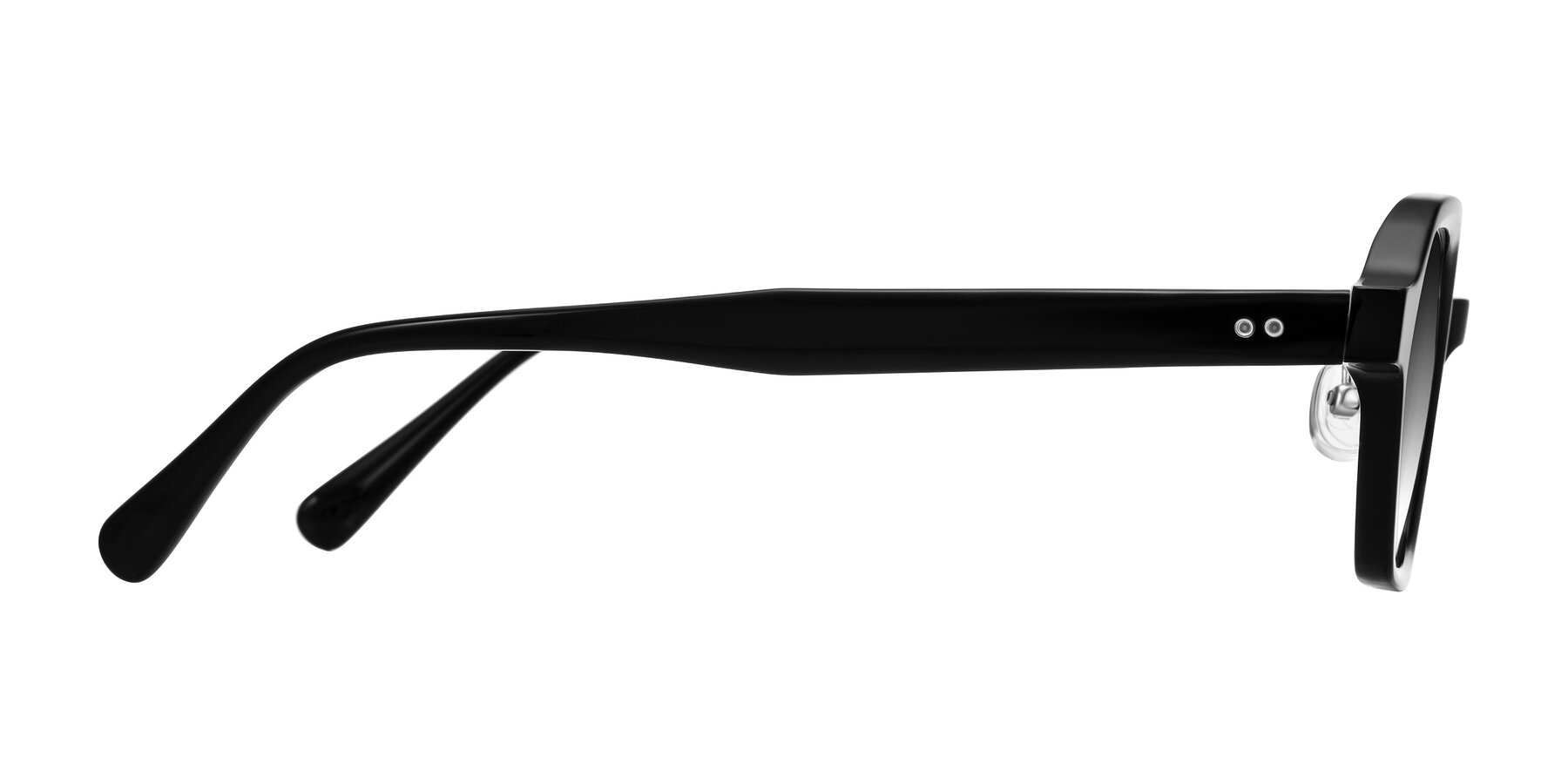 Side of Hicles in Black with Gray Gradient Lenses