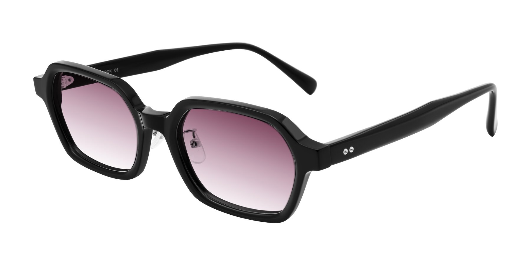 Angle of Hicles in Black with Wine Gradient Lenses