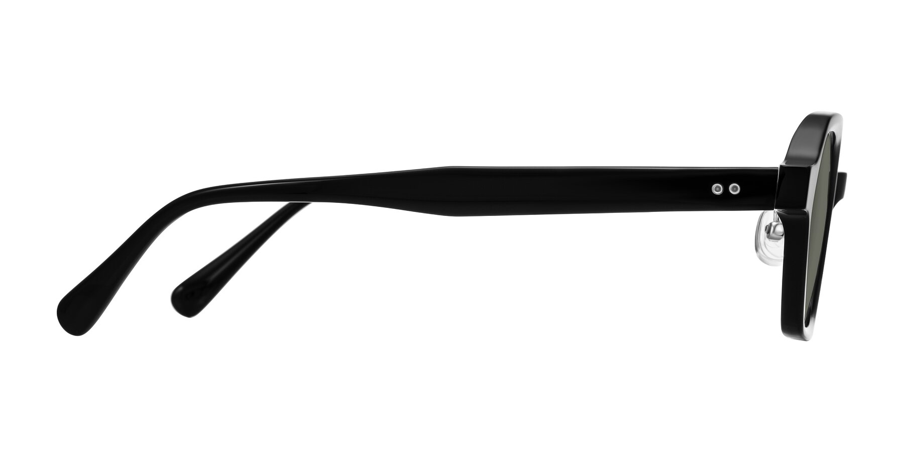 Side of Hicles in Black with Gray Polarized Lenses