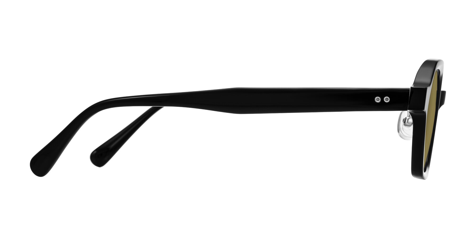 Side of Hicles in Black with Brown Polarized Lenses