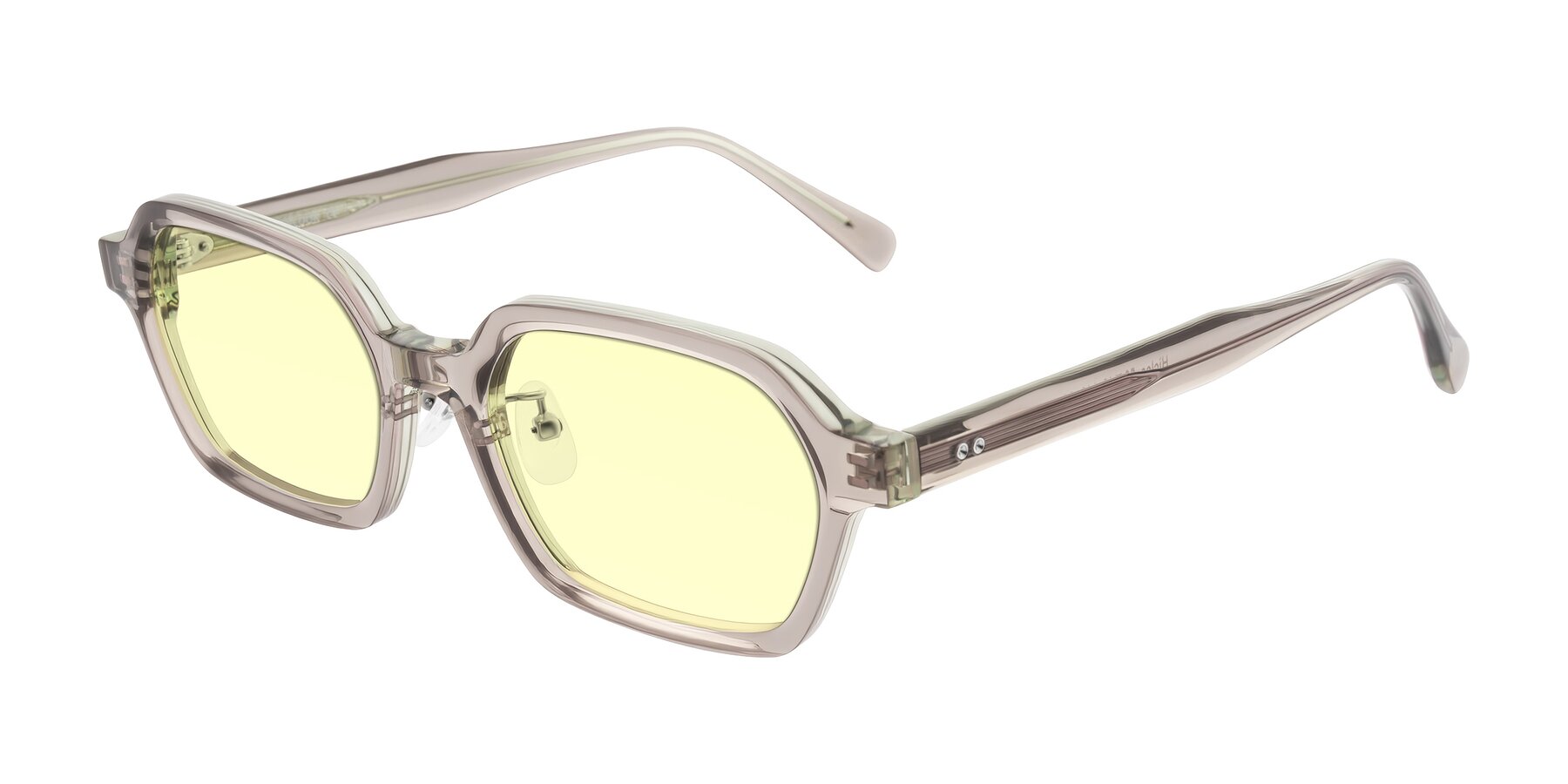Angle of Hicles in Translucent Light Brown with Light Yellow Tinted Lenses