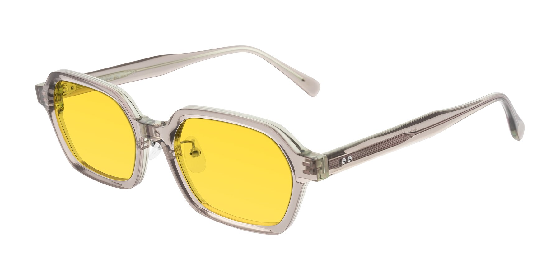 Angle of Hicles in Translucent Light Brown with Yellow Tinted Lenses