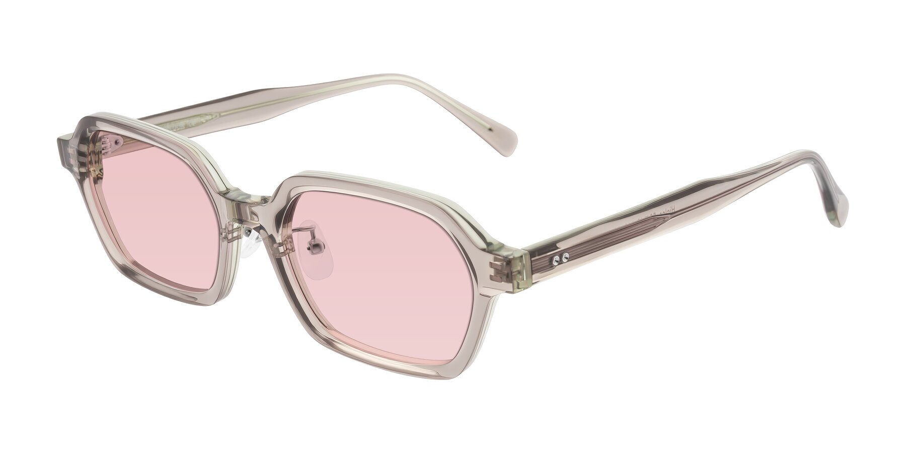 Angle of Hicles in Translucent Light Brown with Light Garnet Tinted Lenses